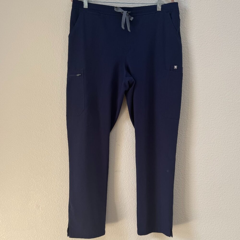 Set of 2 FIGS Women's High Waisted Yola Skinny Fit Straight Leg Scrub Pants Sz L